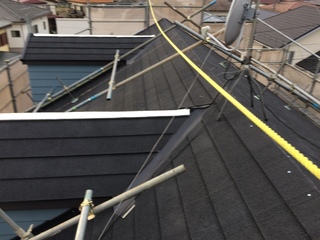 施工中ﾙｰﾌｨﾝｸﾞ+遮熱ｼｰﾄ