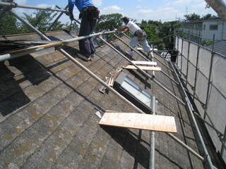 施工中 剥がし作業